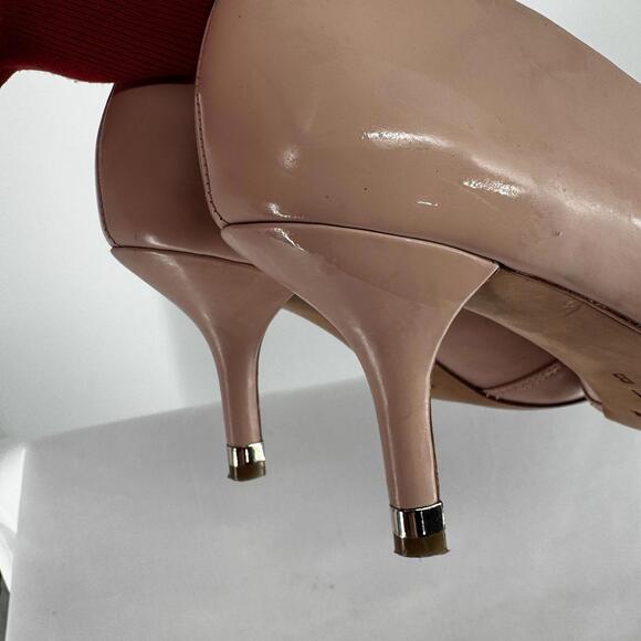 Coach heels womens 11 patent leather zorra pumps preppy designer kitten heel - Picture 5 of 8